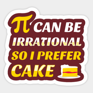 Pi vs Cake Sticker